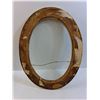 Image 2 : Painted Wooden Oval Frame with Convex Curved Glass Insert 24.5" x 18.5", Cannot Ship