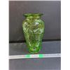 Image 1 : Green Glass Art Vase 11.5"