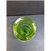 Image 2 : Green Glass Art Vase 11.5"