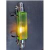 Image 2 : Art Deco Green Glass Headboard Lamp- Working