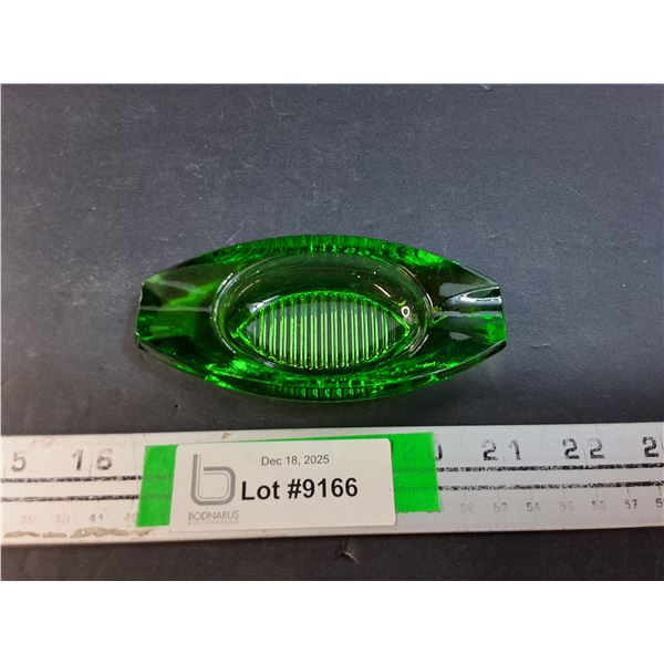 Green Glass Ashtray 4.5"