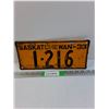 Image 1 : Vintage Saskatchewan License Plate- 1933