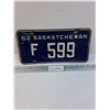 Image 1 : "F" Vintage Saskatchewan License Plate- 1962