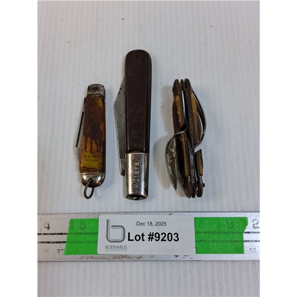 (3) Vintage Folding/Swiss Army Knives