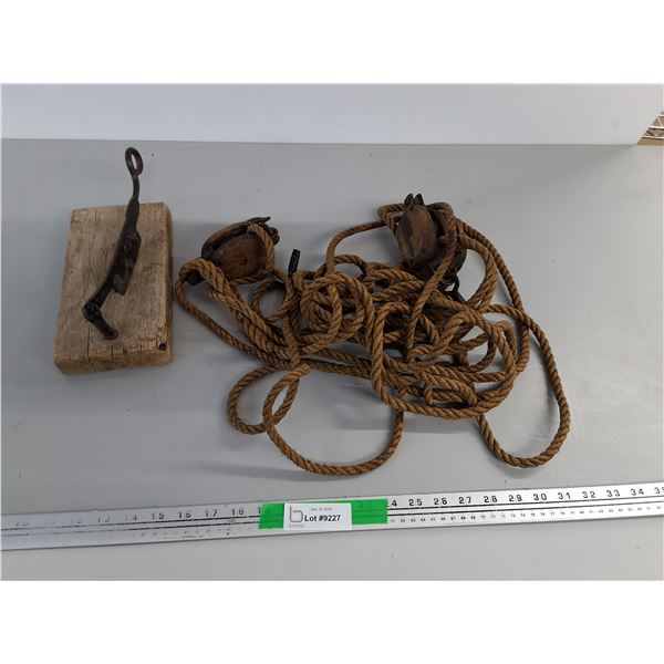 Vintage Block & Tackle System