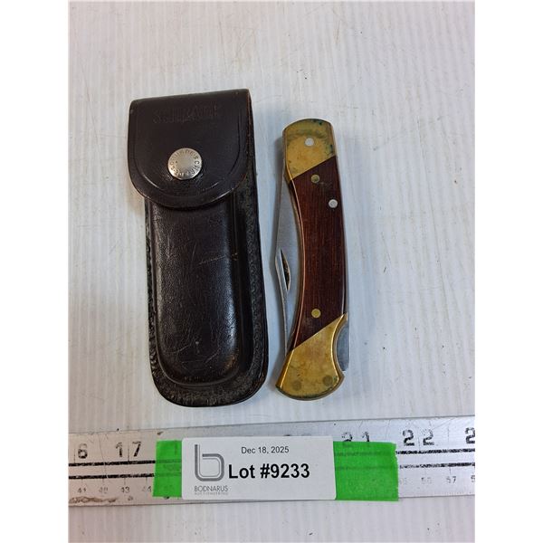 8.5" Folding Schrade Knife & Case