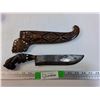 Image 1 : 12" Tribal Style Knife with Wooden Sheath