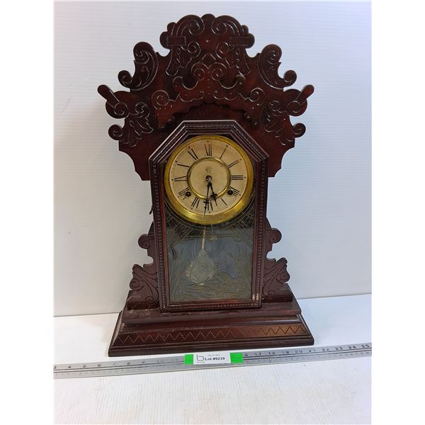 Wooden Grandmother Clock 15" x 4.25" x 22"- As Is, Pickup Preferred