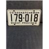 Image 2 : 1959 Saskatchewan License Plate
