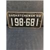Image 2 : 1960 Saskatchewan License Plate