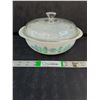 Image 1 : Vintage Pyrex "Frost Garland" 1.5 Quart Casserole Dish with Clear Glass Lid