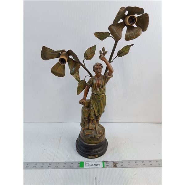French Art Nouveau Figural Table Lamp-"Forgeron"-untested-as is