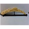 Image 2 : Hawaiian Whalebone Carving with Stand 29" x 10", Pickup Preferred