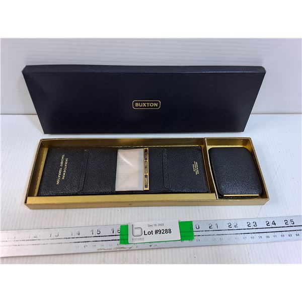 Buxton STF Leather Wallet & Case- Appears New
