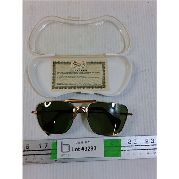 1960s Rayex Aviator Sunglasses & Case