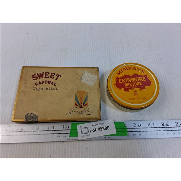 Sweet Caporal Cigarette Tin & Murray's Erinmore Pipe Tobacco-Full