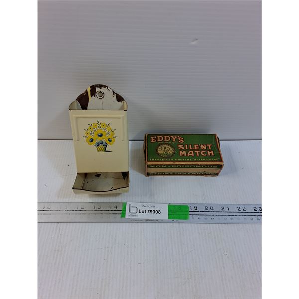 Eddy's Silent Matchbox- Empty & Metal Dispenser
