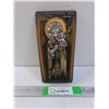 Image 1 : Mary & Baby Jesus Metal & Wood Wall Decor 8.25" x 4.5"