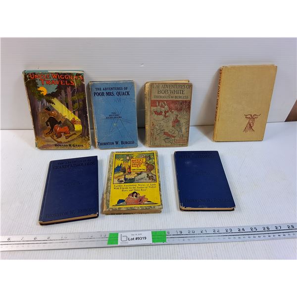 (7) Vintage Children's Books- Uncle Wiggily's Travels, Peter Cottontail, Misc.