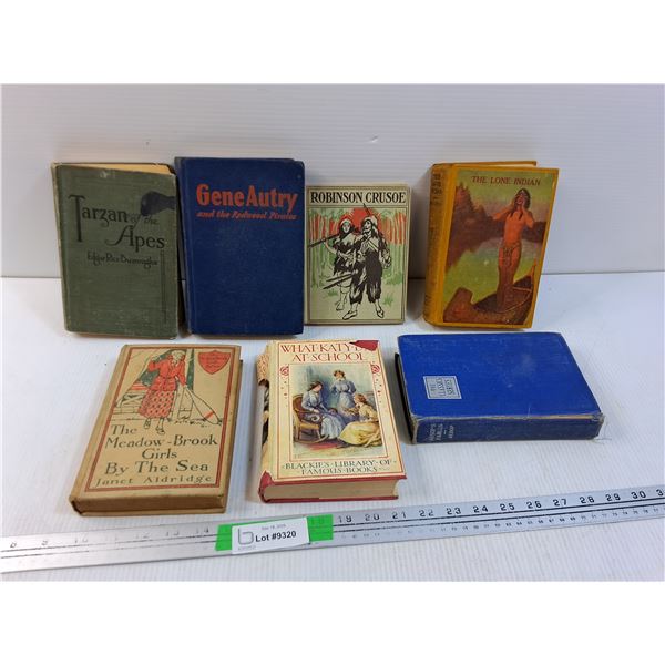 (7) Classic Books- Tarzan, Robinson Crusoe, Misc.