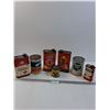 Image 1 : (7) Vintage Collector Tins: Texaco, Motomaster, Molyslip, Quaker State - Some Have Contents - CANNOT