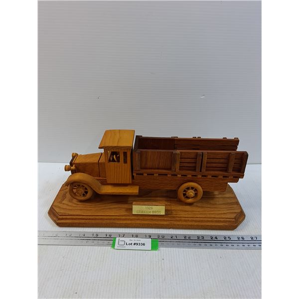 Custom Made Wooden Model T Farm Truck - 1926 Graham Bros Plaque - 16" x 6" x 7"