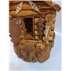 Image 3 : Custom Made Wooden Detailed Log Cabin w/Interior/Bird House - 10" x 12" x 9"