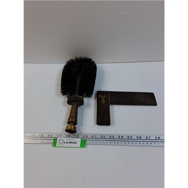 Vintage Fuller Car Wash Brush & Vintage Wooden Square