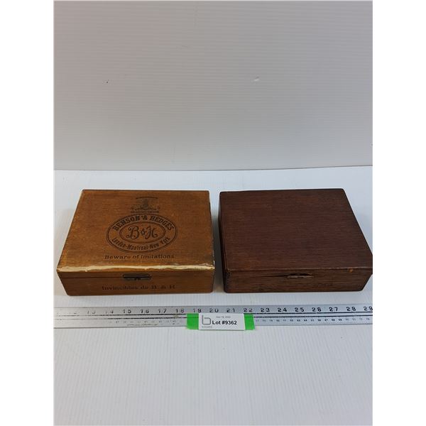 (2) Benson & Hedges Wooden Cigar Boxes