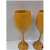 Image 2 : (2) Wooden Maple Goblets - 9" Tall