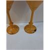 Image 3 : (2) Wooden Maple Goblets - 9" Tall