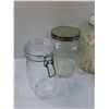 Image 2 : (5) Vintage Glass Jar Containers & Candy Size Jar