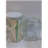 Image 4 : (5) Vintage Glass Jar Containers & Candy Size Jar