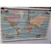 Image 1 : Jersey Milk Map of The World - Some Wear - 54" x 35" - CANNOT SHIP