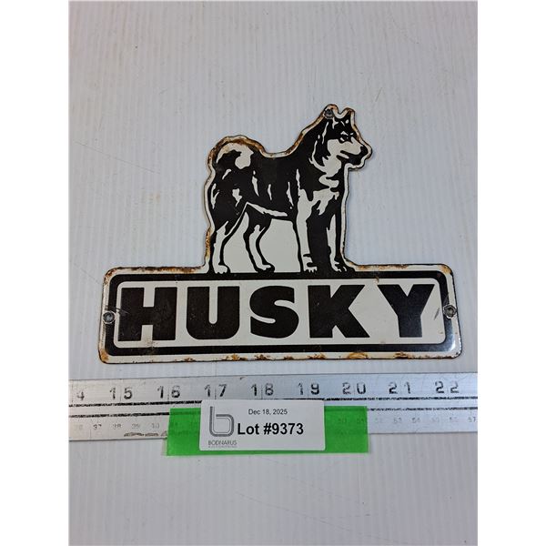 Enamel Metal Sign - Husky - 8" x 6.5"