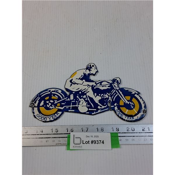 Enamel Metal Sign - Goodyear - 8" x 4.5"