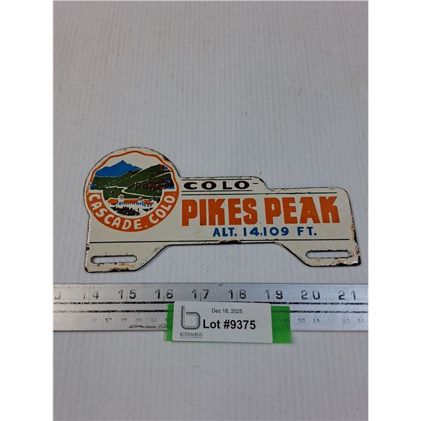 Enamel Metal Sign - Pikes Peak - 8" x 4"