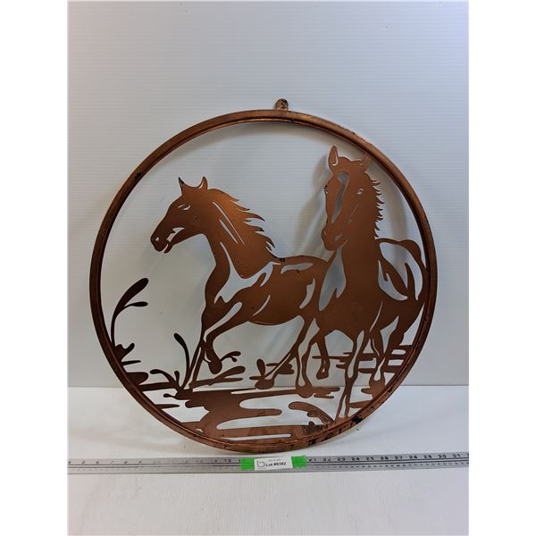 Metal Horse Decor Sign 23.5", Cannot Ship