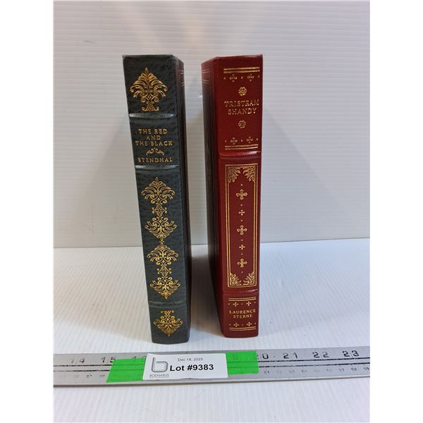 (2) Vintage Style Books- The Red and the Black & Tristam Shandy- New