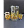 Image 2 : Vintage Wheat Style Pitcher 9", Creamer & (4) Glasses