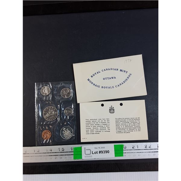 Uncirculated Canadian Coins- 1972