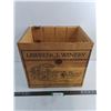 Image 1 : Vintage "Lawrence Winery" Wooden Crate - 14x12x14"