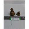 Image 1 : (2) Vintage Brass Ornaments (Lady Bell & Buddha)