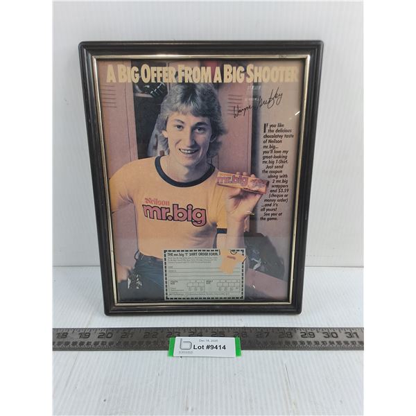 Framed Wayne Gretzky "Mr.Big" Advertisement - 9.5" x 12"