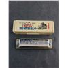Image 2 : Hohner "Big River Harp" German Harmonica w/Case, Suzuki & Hohner Harmonica Cases