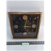 Image 1 : Wood-Framed Las Vegas "Coins" Wall Clock - 10" x 10"