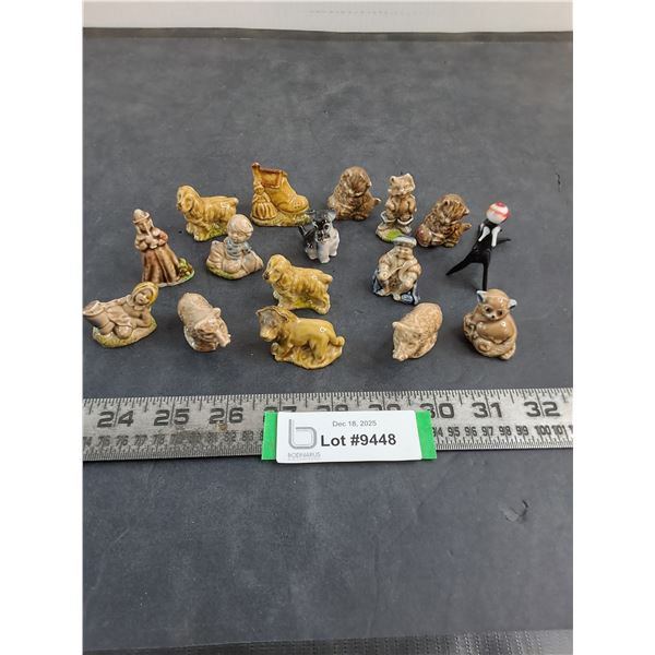 (16) Vintage Red Rose Tea Ceramic Ornaments