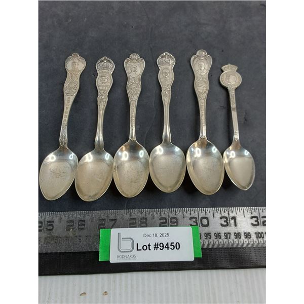(6) Vintage Souvenir Teaspoons