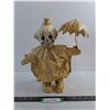 Image 1 : Plaster Ornamental Clown from Mexico - Crack in the Back  - 13" High