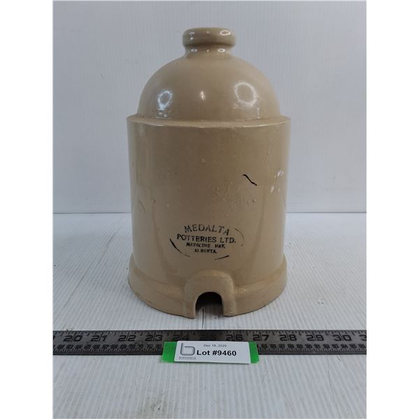 Medalta Stoneware Chicken Feeder - 11" High x 8" Diameter